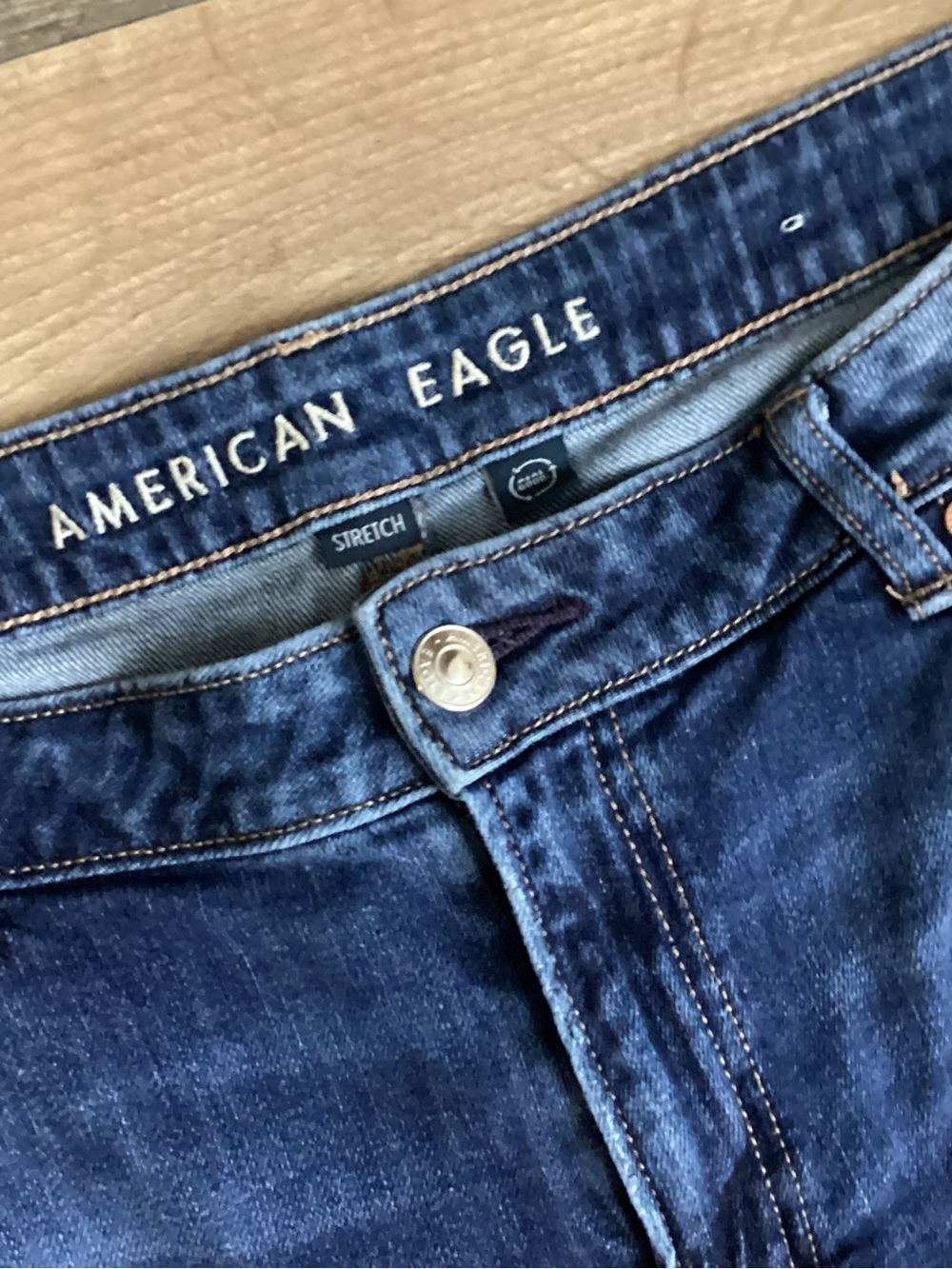 American Eagle Outfitters Wide Leg Dark Blue Jeans - Picture 4 of 8